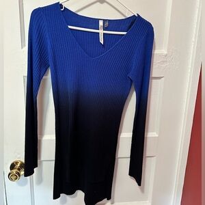 NY Collection V-Neck Ombré Sweater